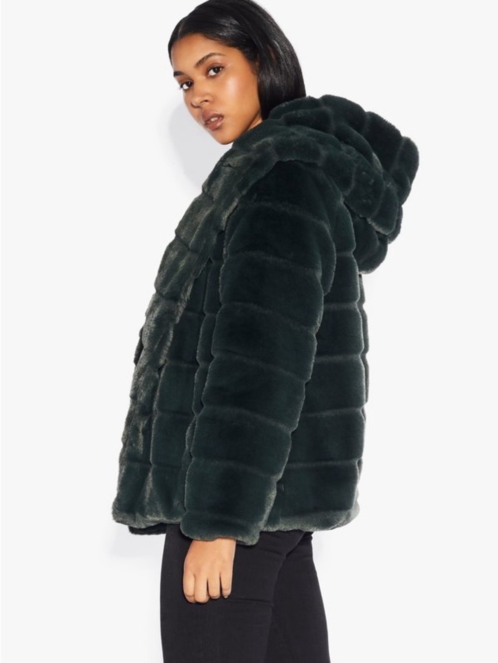 Apparis | Goldie Hooded Jacket in Emerald Green size small - Picture 2 of 8
